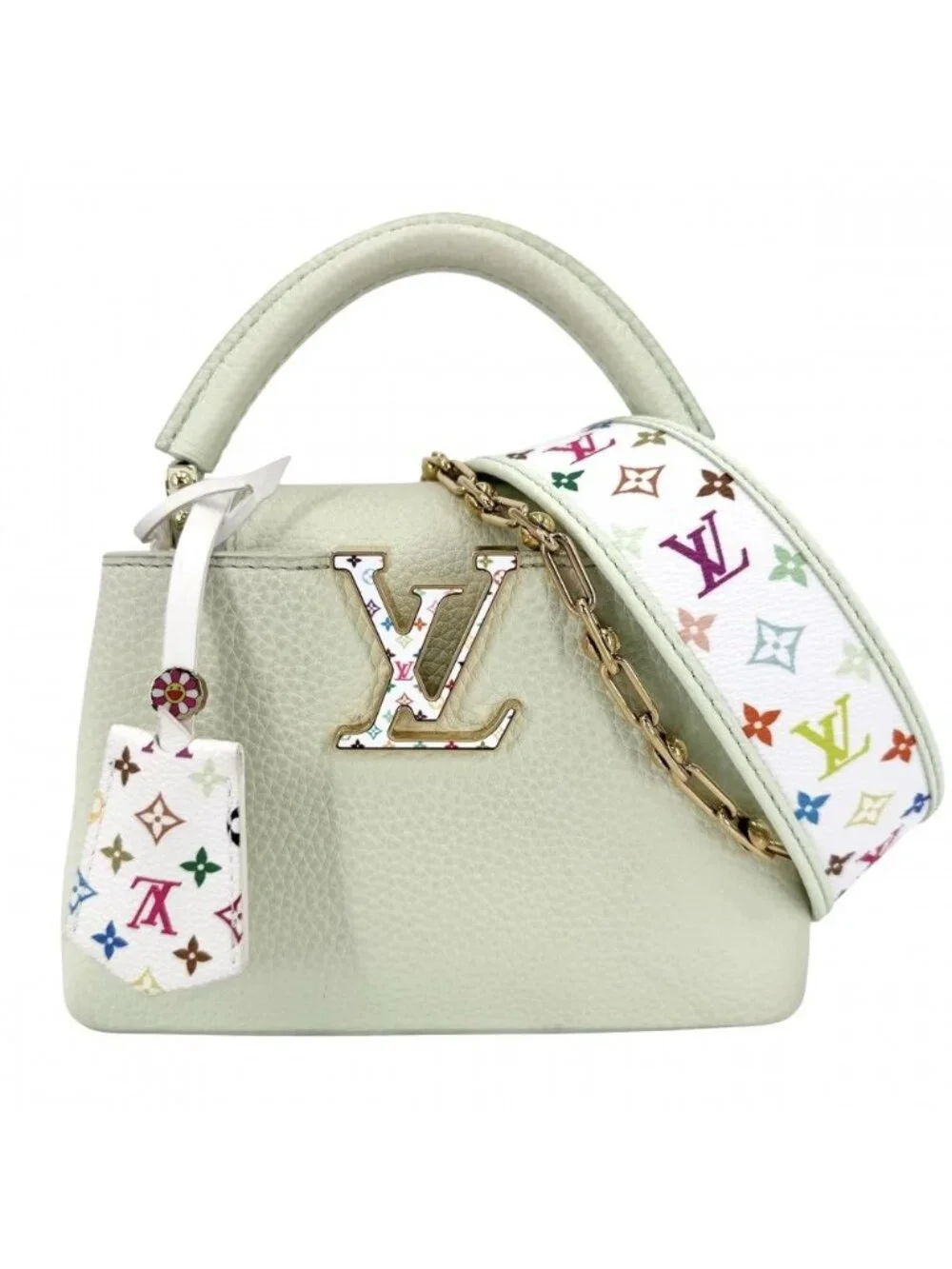 Louis Vuitton 2-Way Takashi Murakami Capucines Mini Shoulder Bag Crossbody LV